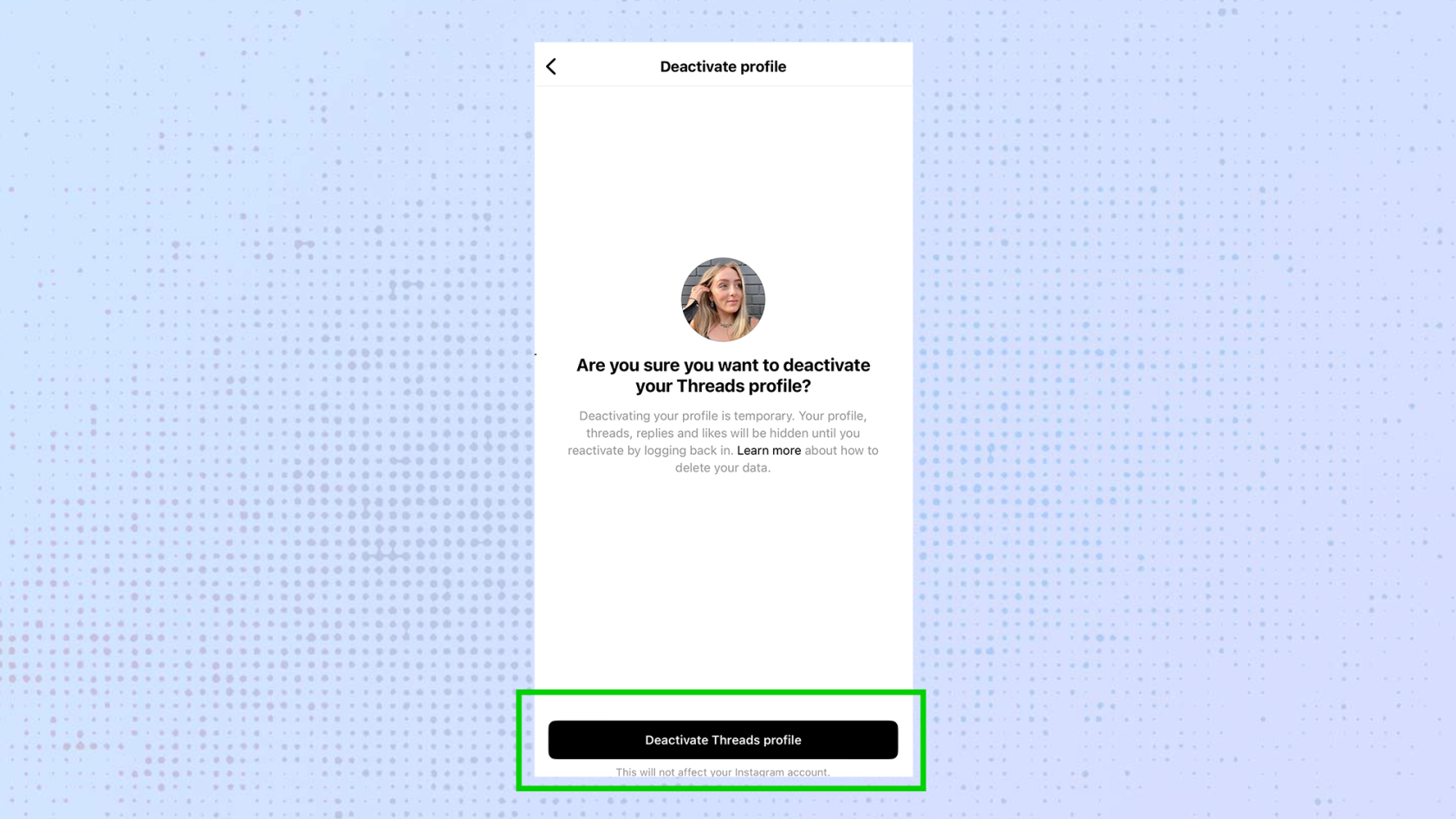 如何停用您的 Threads 帳戶