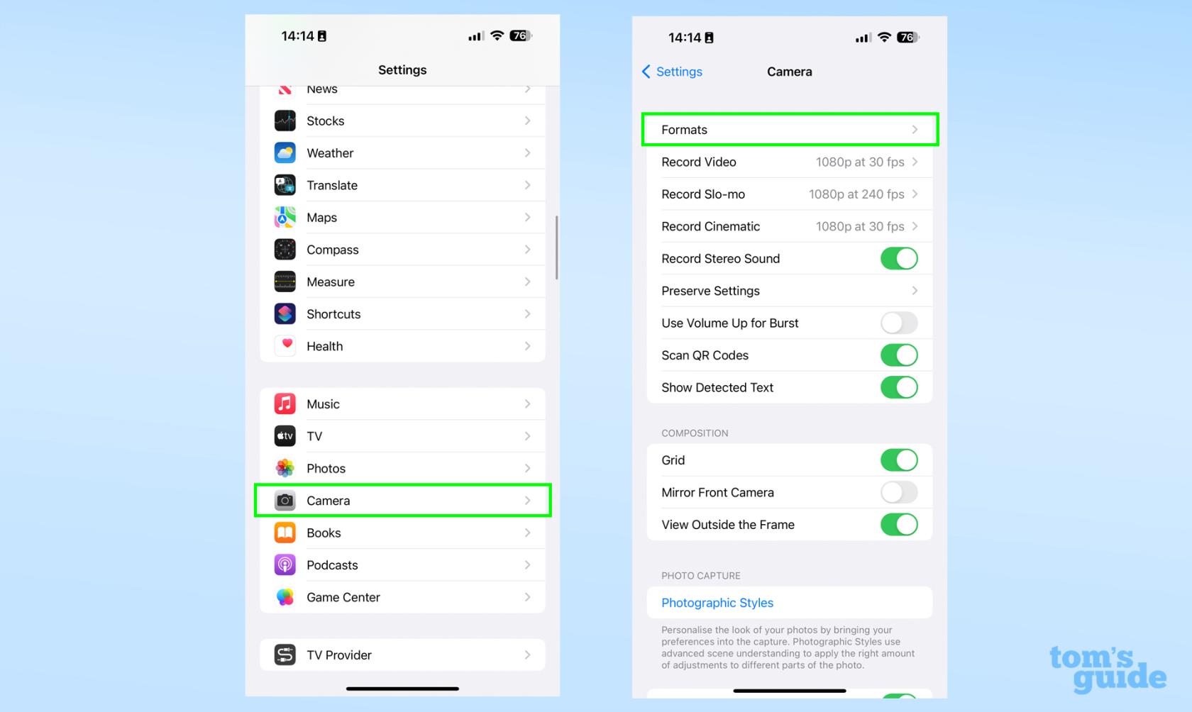 如何在 iPhone 14 上啟用 48MP ProRAW 照片