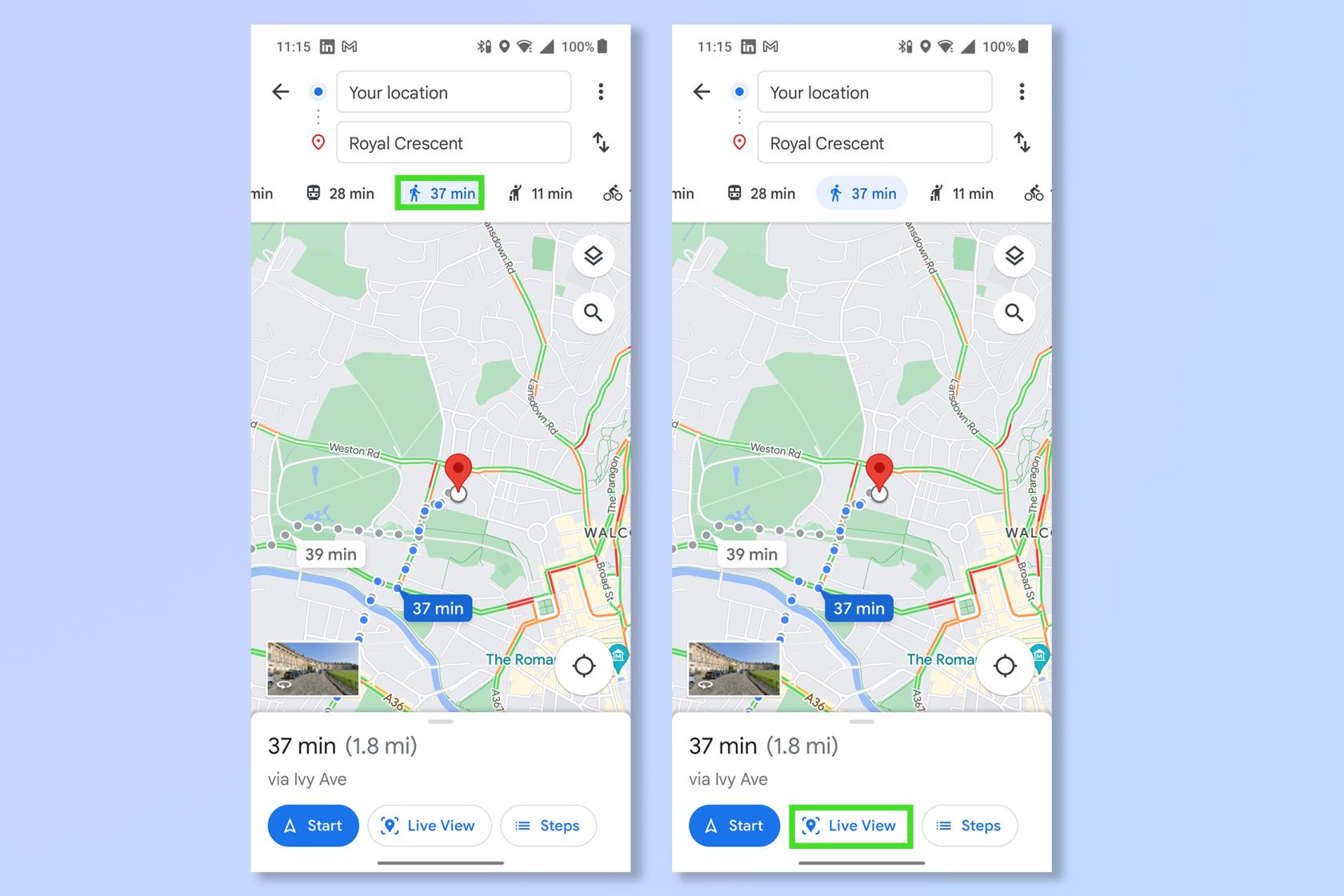 如何使用 Google 地圖實時查看
